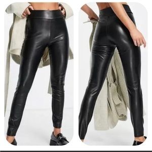 Abercrombie and fitch faux leather leggings size small.